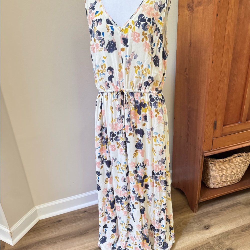 Lucky Brand Floral V-Neck Maxi Dress